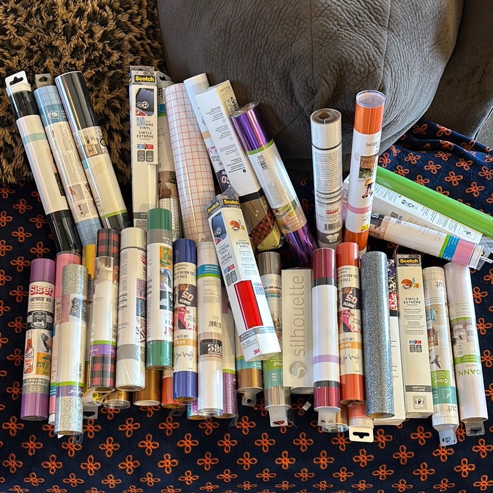 Assorted new vinyl rolls for cricut